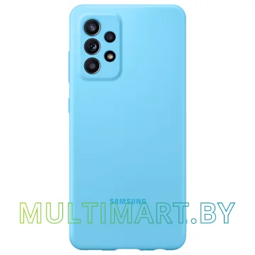 Чехол Samsung Silicone Cover для Samsung Galaxy A52 (синий)